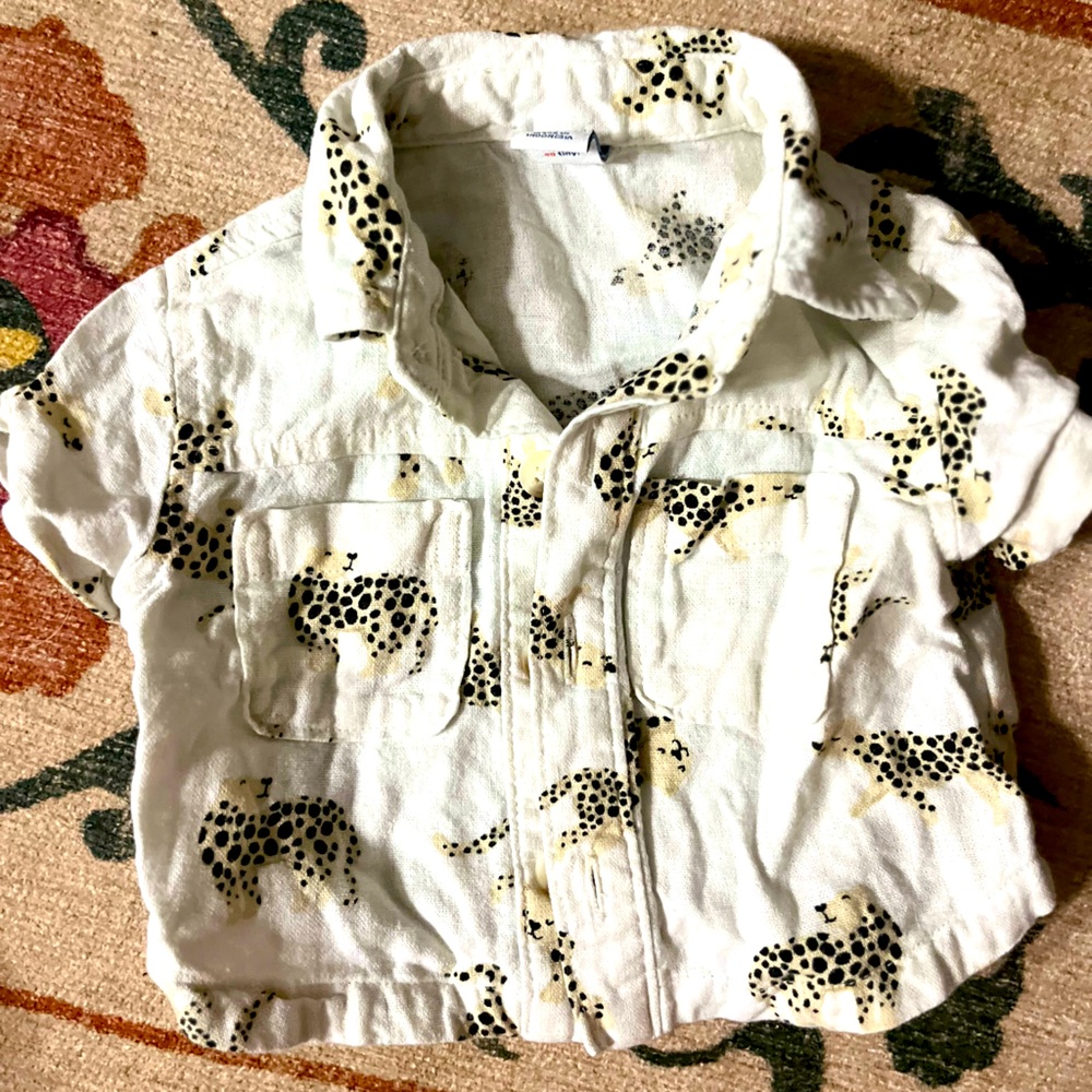 0-3 month leopard print shirt